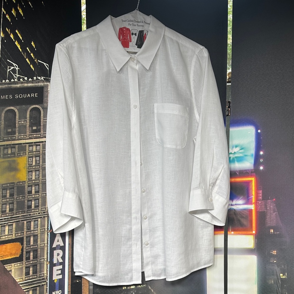 Chico's White Casual Button Down Shirt
